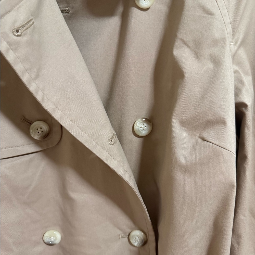 The Limited Tan Trench Coat Belted Double-Breasted Size M - Picture 2 of 6